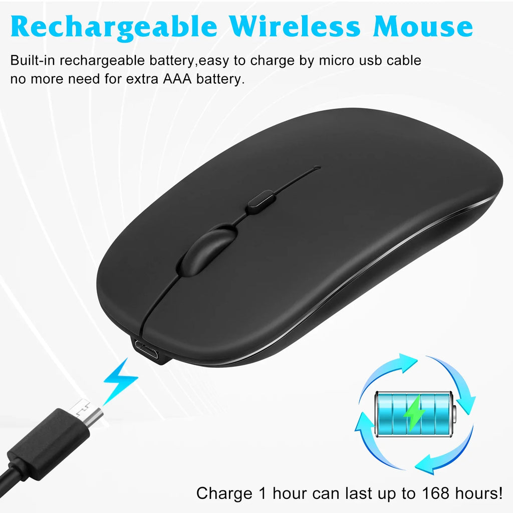for Keyboard Slim Xiaomi - Combo Mouse Keyboard Mouse 2S and and Bluetooth All Mac/Tablet/iPad/PC/Laptop Ergonomic Ultra Onyx Full-dimension Bluetooth Enabled Black Mi Mix and Rechargeable