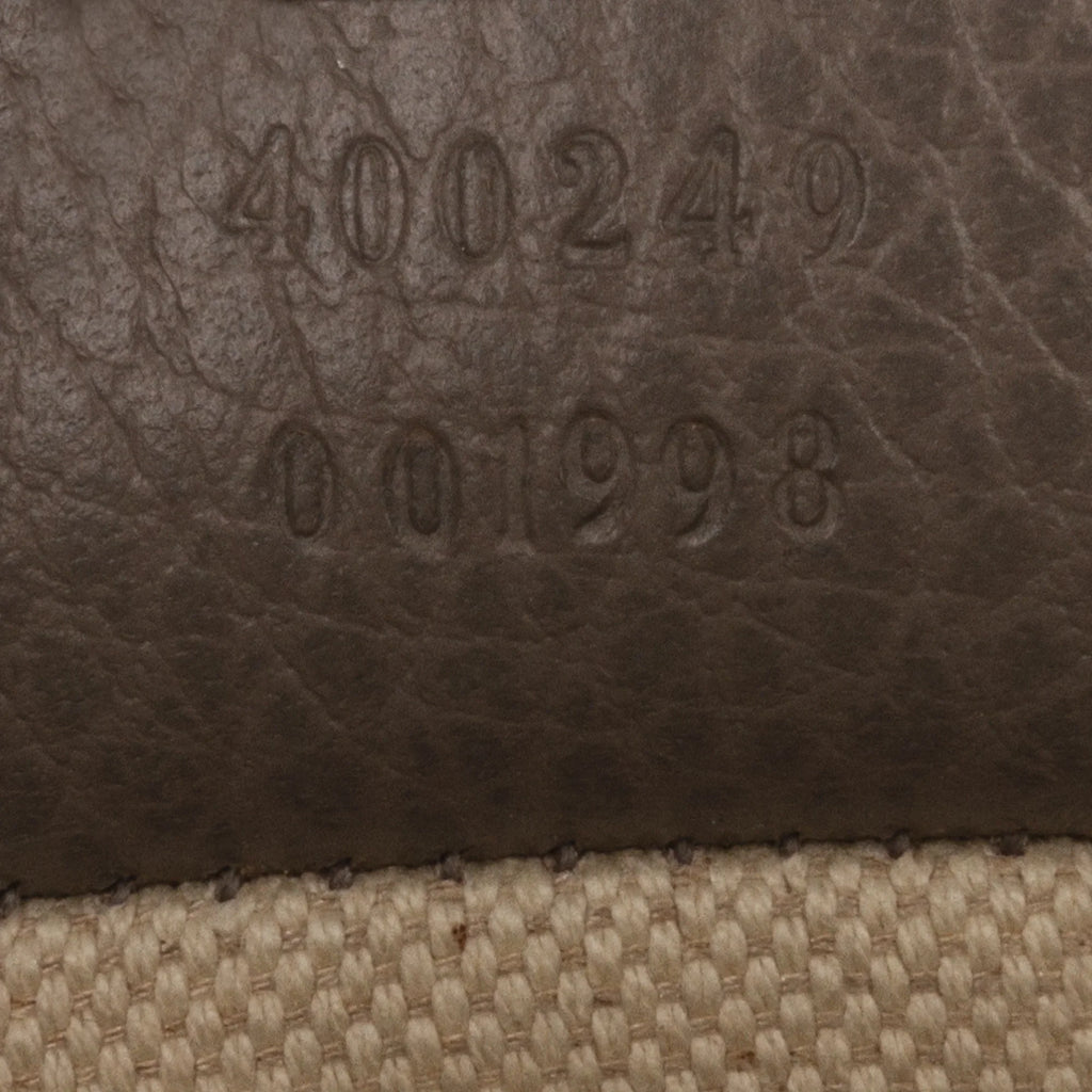 (Good) Dionysus Unisex Authenticated Pre-Owned Shoulder Small Calf Gray Bag Leather