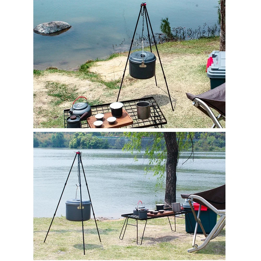 Frame Camping Support Bonfire Tripod Camping sundick Bonfire Portable Triangle