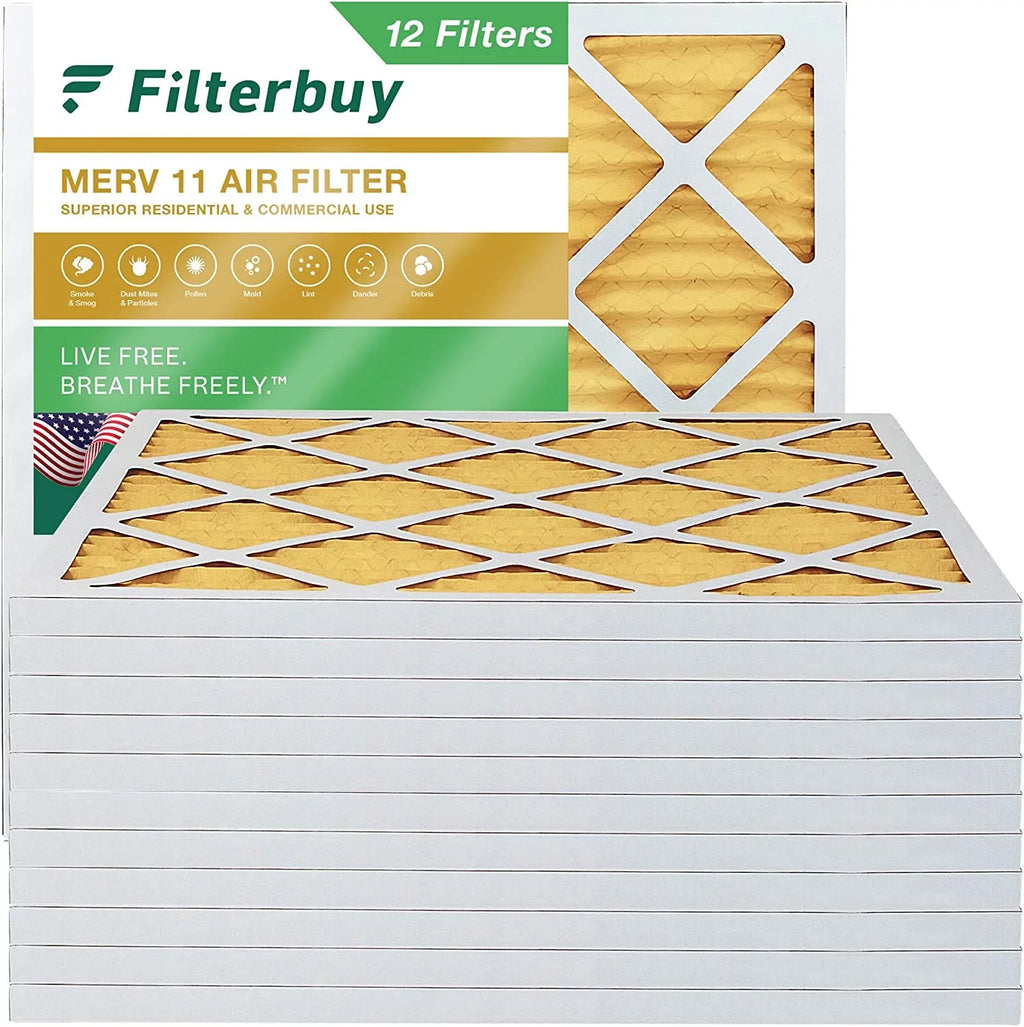 AC Pleated (12-Pack) Air MERV HVAC 30x30x1 Filters 11 Furnace Filterbuy