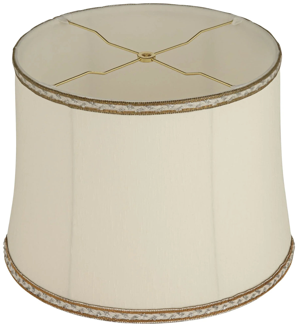 Washer and Top x Springcrest 12" Shades Drum Harp 16" Fitting Lamp Replacement High Milano Cream Medium x Finial Bottom 14"