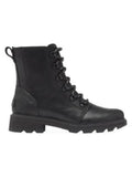 Boots Black 5 Leather Toe Lennox Womens Heel Lace-Up SOREL Round Combat Name At Padded Waterproof
