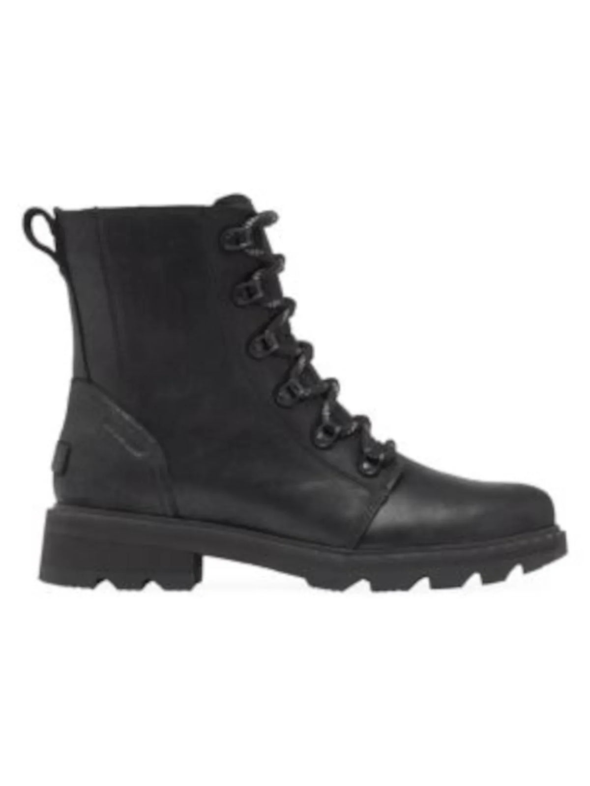 Boots Black 5 Leather Toe Lennox Womens Heel Lace-Up SOREL Round Combat Name At Padded Waterproof