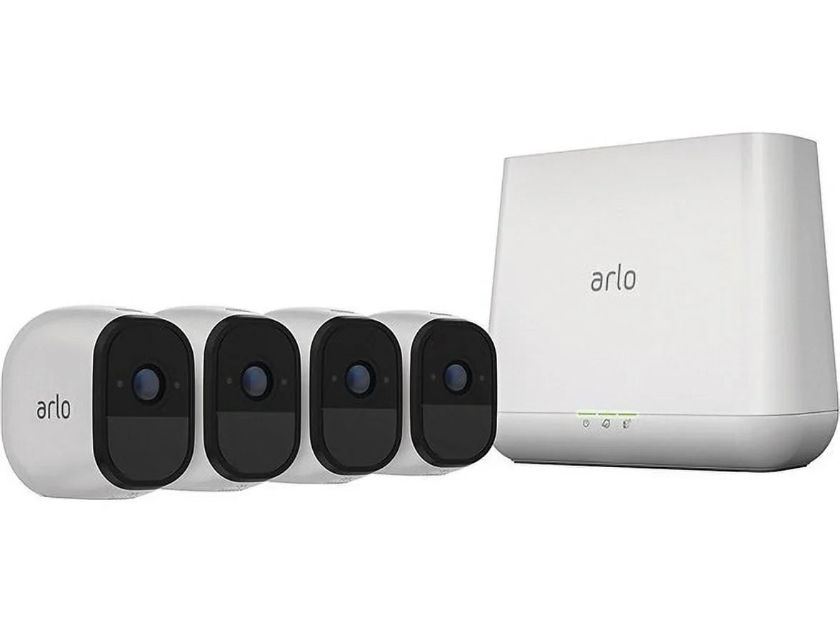 Camera White Kit Audio 4 - Arlo Pro 2-way VMS4430U-100NAR Wifi HD (Fair) System Pre-Owned 4-Cam