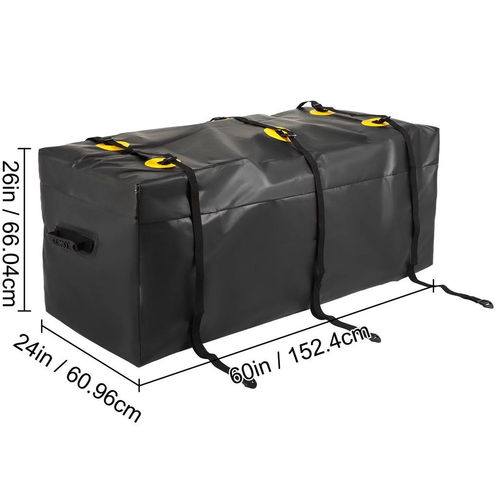 for Bag, PVC, Bag SUV Hitch Feet), Cubic Hitch Vans Carrier Truck Waterproof BENTISM Reinforced Straps, Heavy 840D Car Cargo (22 Duty with Hitch Cargo Carrier Fits Basket 60"x24"x26"
