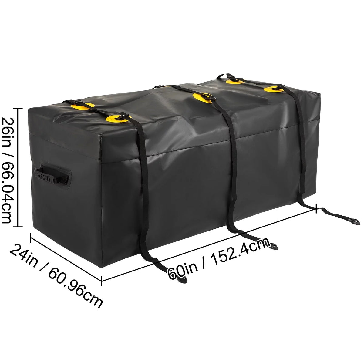 for Bag, PVC, Bag SUV Hitch Feet), Cubic Hitch Vans Carrier Truck Waterproof BENTISM Reinforced Straps, Heavy 840D Car Cargo (22 Duty with Hitch Cargo Carrier Fits Basket 60"x24"x26"