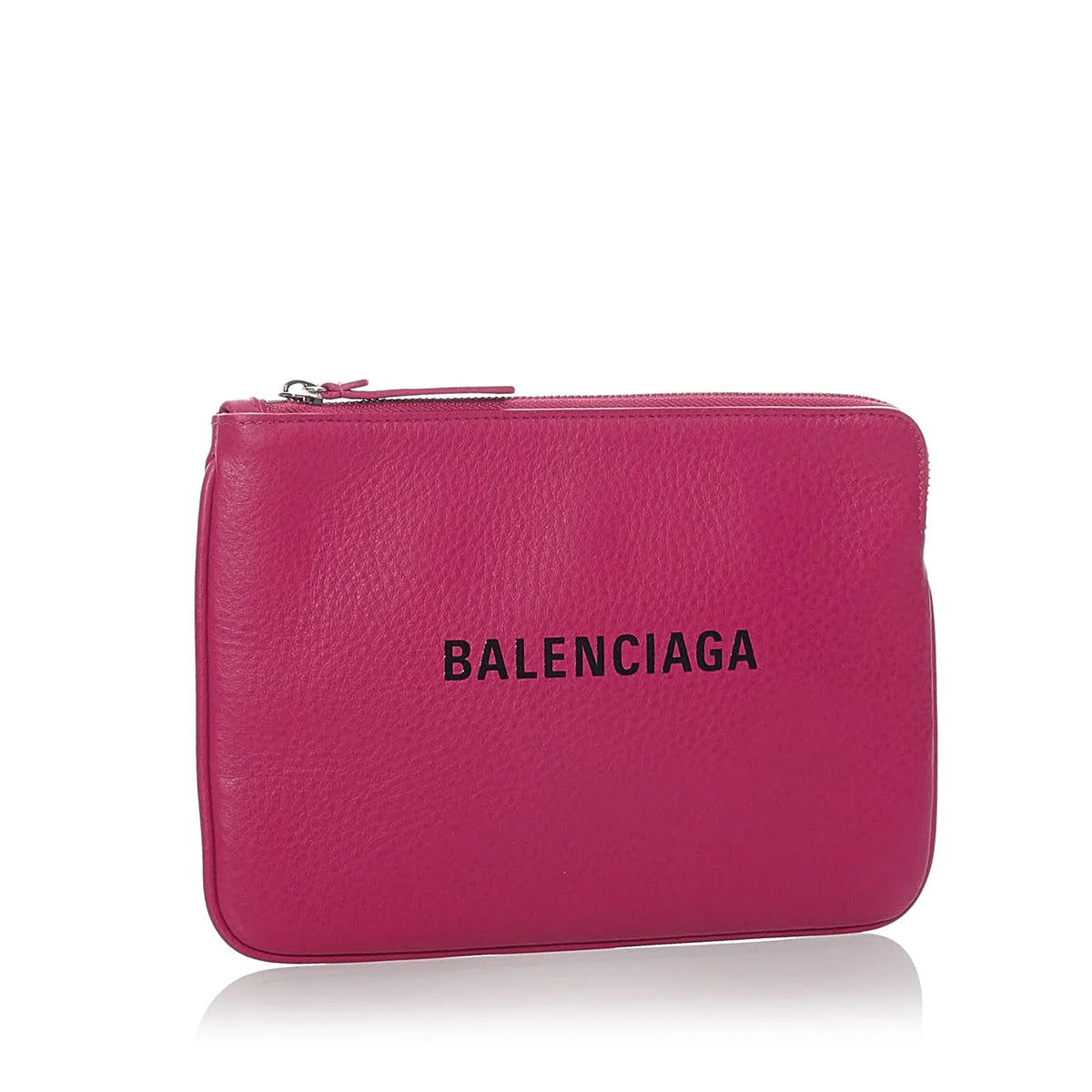 Balenciaga Leather (Good) XS Calf Pouch Women Pink Everyday Pre-Owned Authenticated
