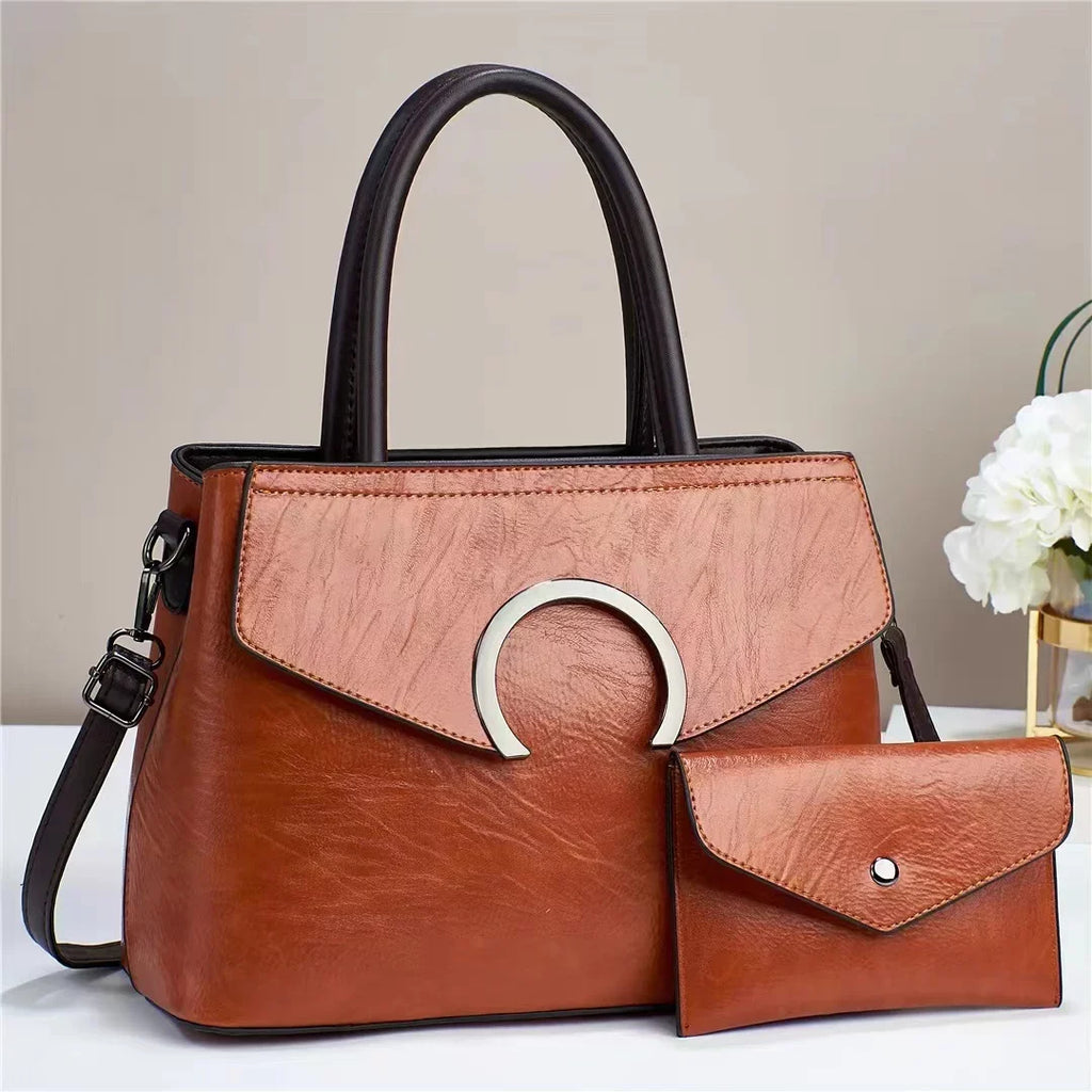 Fashion and Shoulder Baobao Bag Women's Luggage Mother American Junior One Women's Handheld Piece New 2023 Women's European Set Two Bag