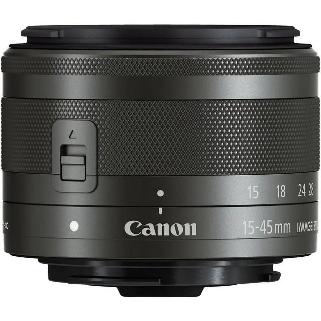 IS - STM 15-45mm Basic EF-M BuzzPhoto Canon f/3.5-6.3 Bundle Lens (Graphite)
