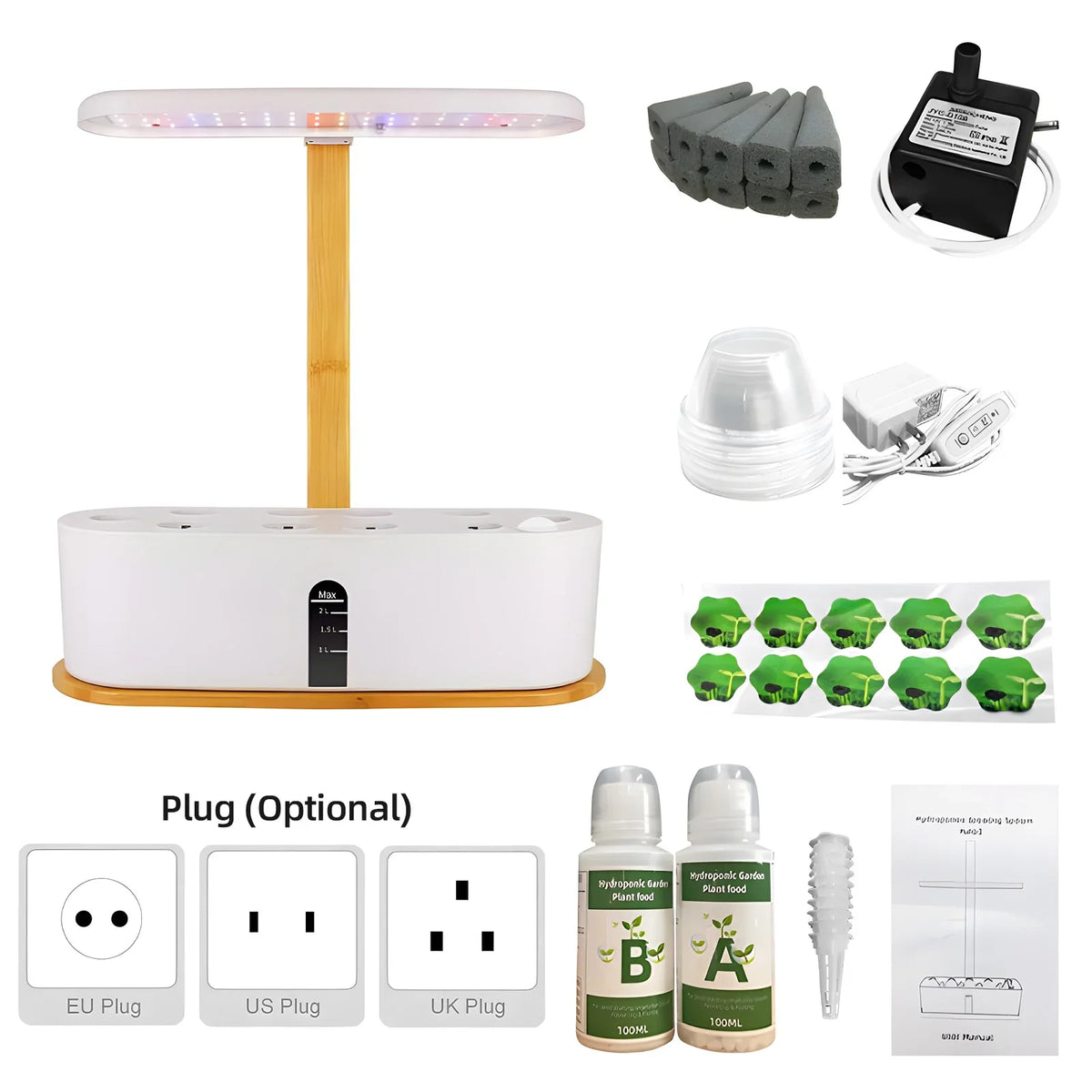 Growth Fruit 10 Quiet 20w Pods Flower Indoor Flower Pods lamp,Pump Indoor Adjustable Pods Adjustable Mizuh Plant 72led 72led 20w Kit Quiet Smart Adjustable Kit 72led 20w 10 Walmeck