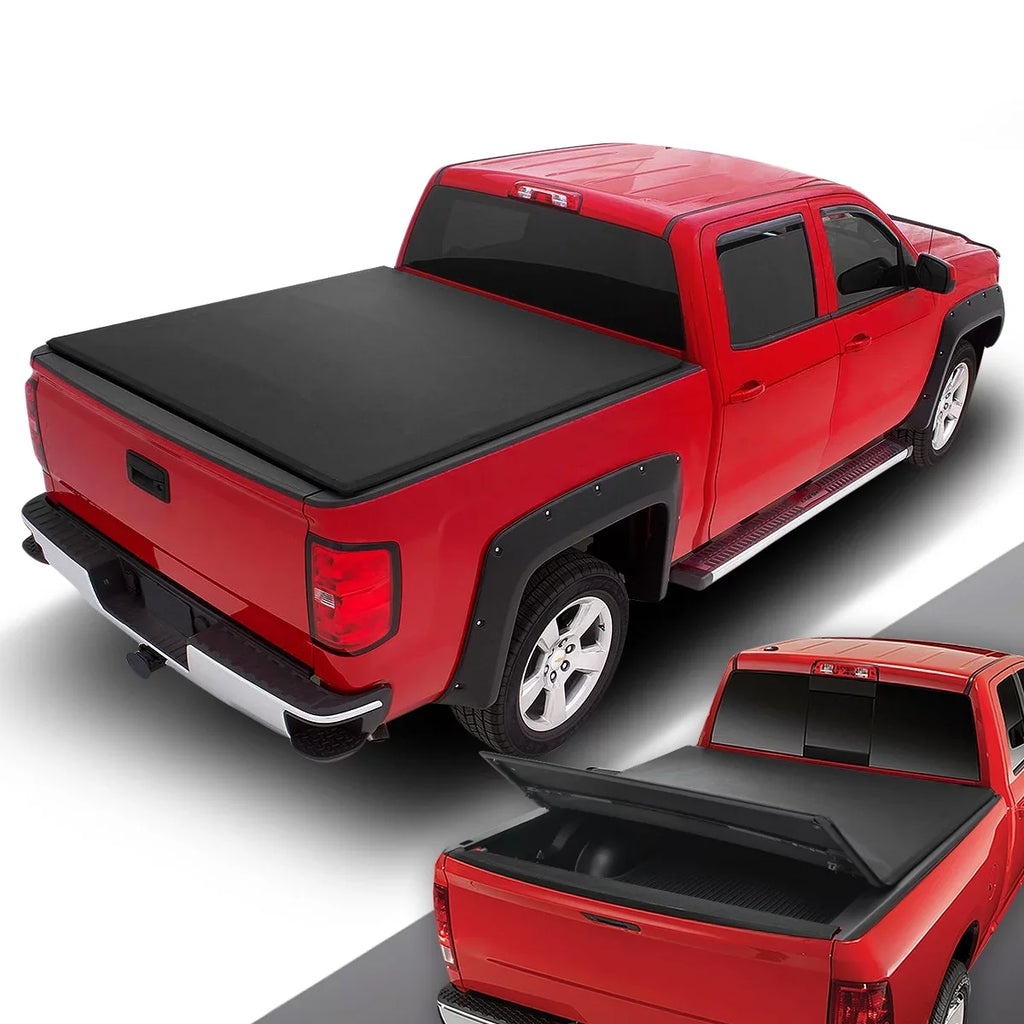 to Cover Tri-Fold DNA 94 97 Ft Bed 98 01 For Soft 95 Short 00 96 99 Ranger Top 6 Motoring 1993 TTC-TRISOFT-008 Tonneau 02 03 2004 Flareside