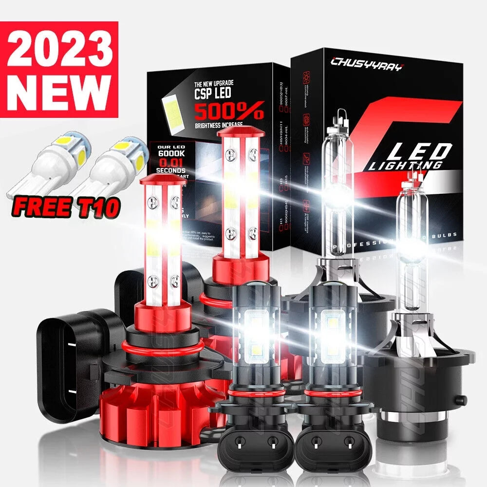Bulbs D4S Headlight Light LED Fog 6pcs Lexus 9005 ES350 2007-12 HID High&Low 9145 Kit Beam For +