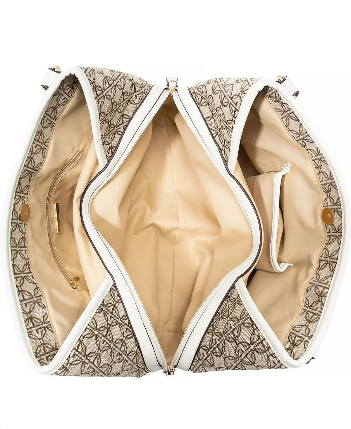 White Signature Bag Giani Bernini Shoulder Jacquard 4 Logo Poster
