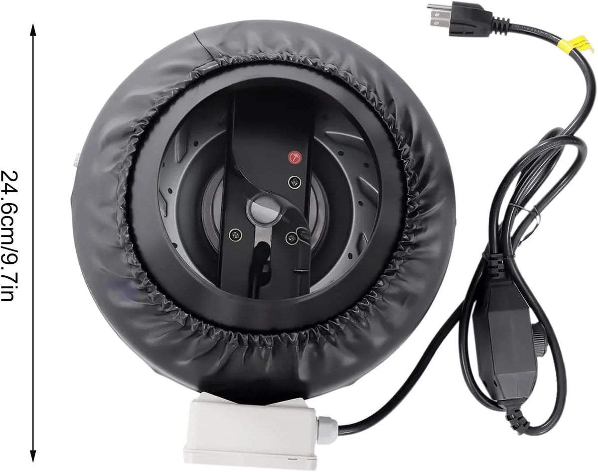 Inch Powerful FETCOI Speed Filter Grow Fan Grade Fanwith Booster & Fan with Industrial Controller Combinable Exhaust Tent Fan Carbon Duct 8 HEPA Filter Inline