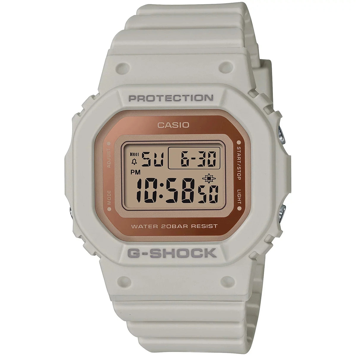 Classic White Gold G-Shock Casio Digital Women's Watch GMDS5600-8
