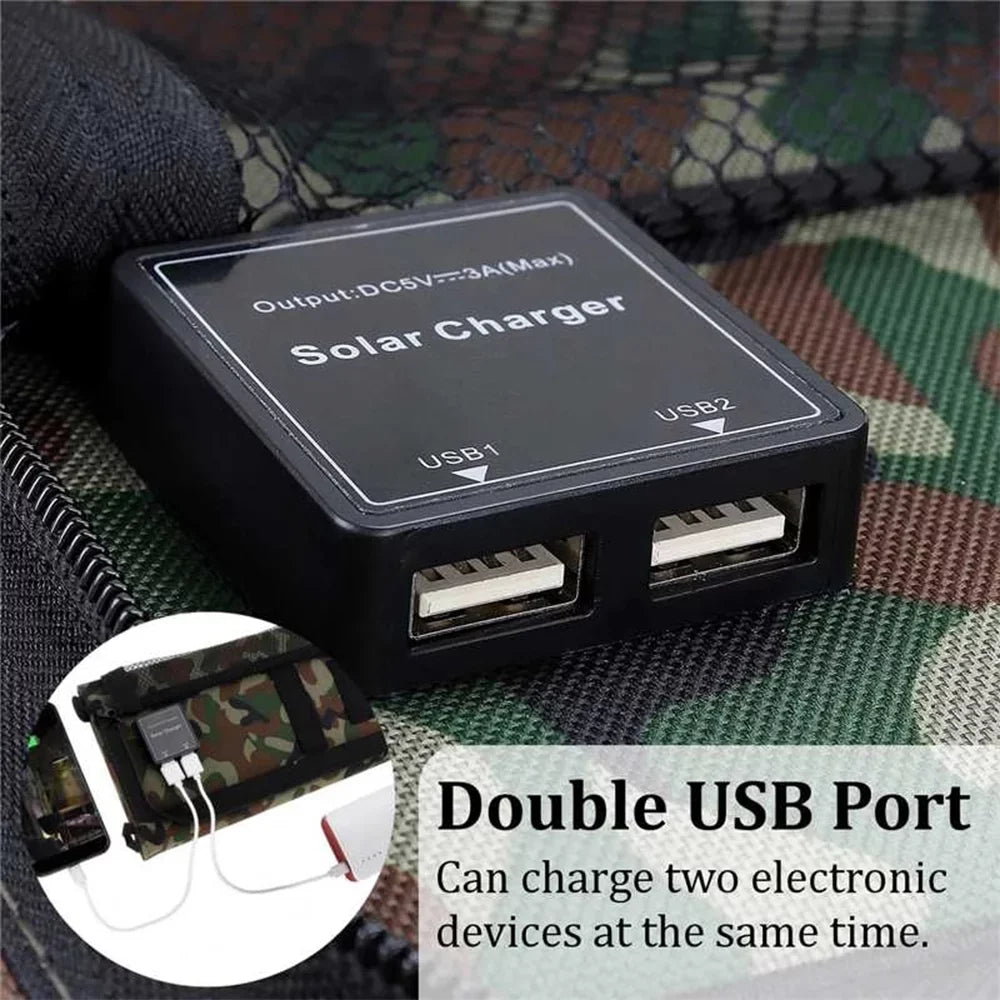 Solar Bank USB Hiking Panel exterior Power Camping JLLOM Charger Folding 80W Phone