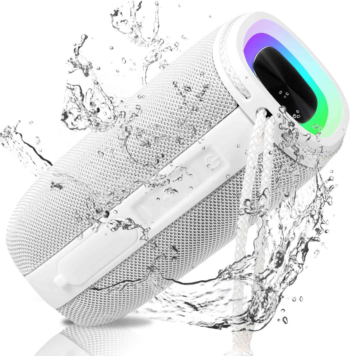 UrbanX Speakers Surround Wireless F62 IPX5 Bass, 360° Sound Waterproof for Bluetooth True Galaxy Portable - Punchy Speaker BT5.3, White Series Pairing, HD with Speaker, Scorpio