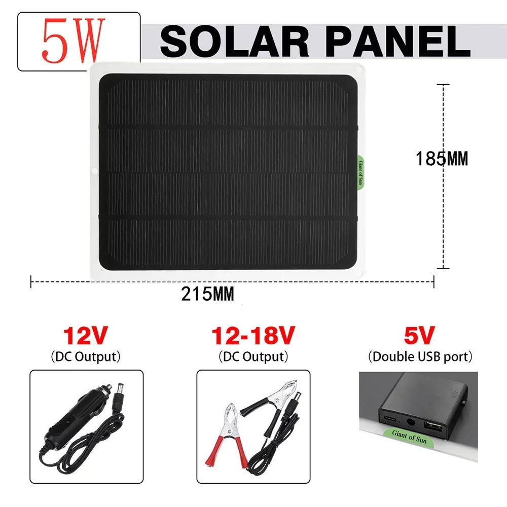 lighter,2 Kit Carabiners,1 22W bag,1 clip,1x mountaineering Alligator Car Charger,Maintainer Panel,12V/5V 2x Battery Solar RV Charger DFITO Trickle Cigarette Boat Fast W/ Charger