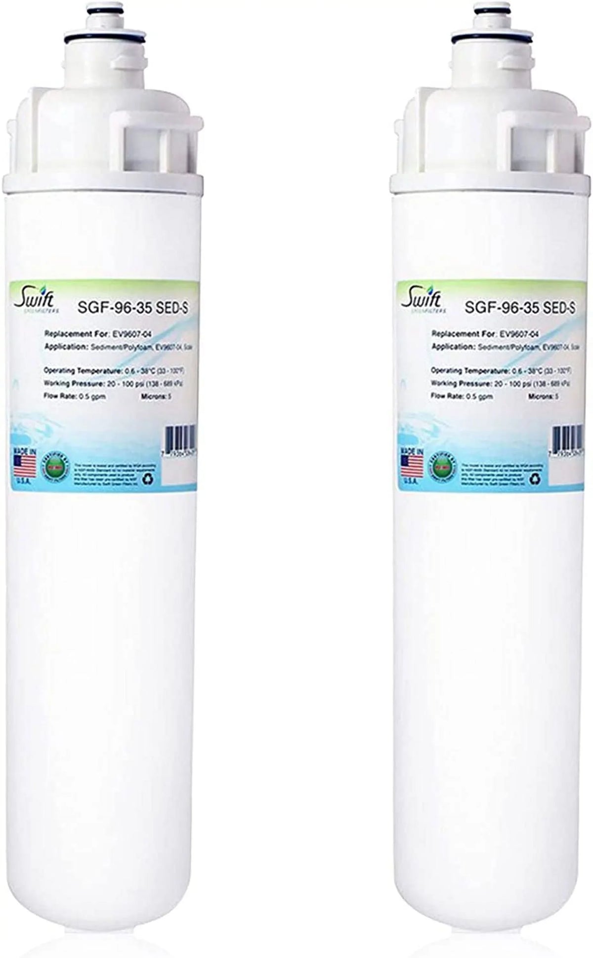 Pack),Made liquid EV9607-04 for Swift (2 Filter Filters Commercial Compatible Green USA SED-S SGF-96-35 in