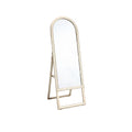 Elegant Arched Full-Length Standing Mirror with Sleek Metal Frame