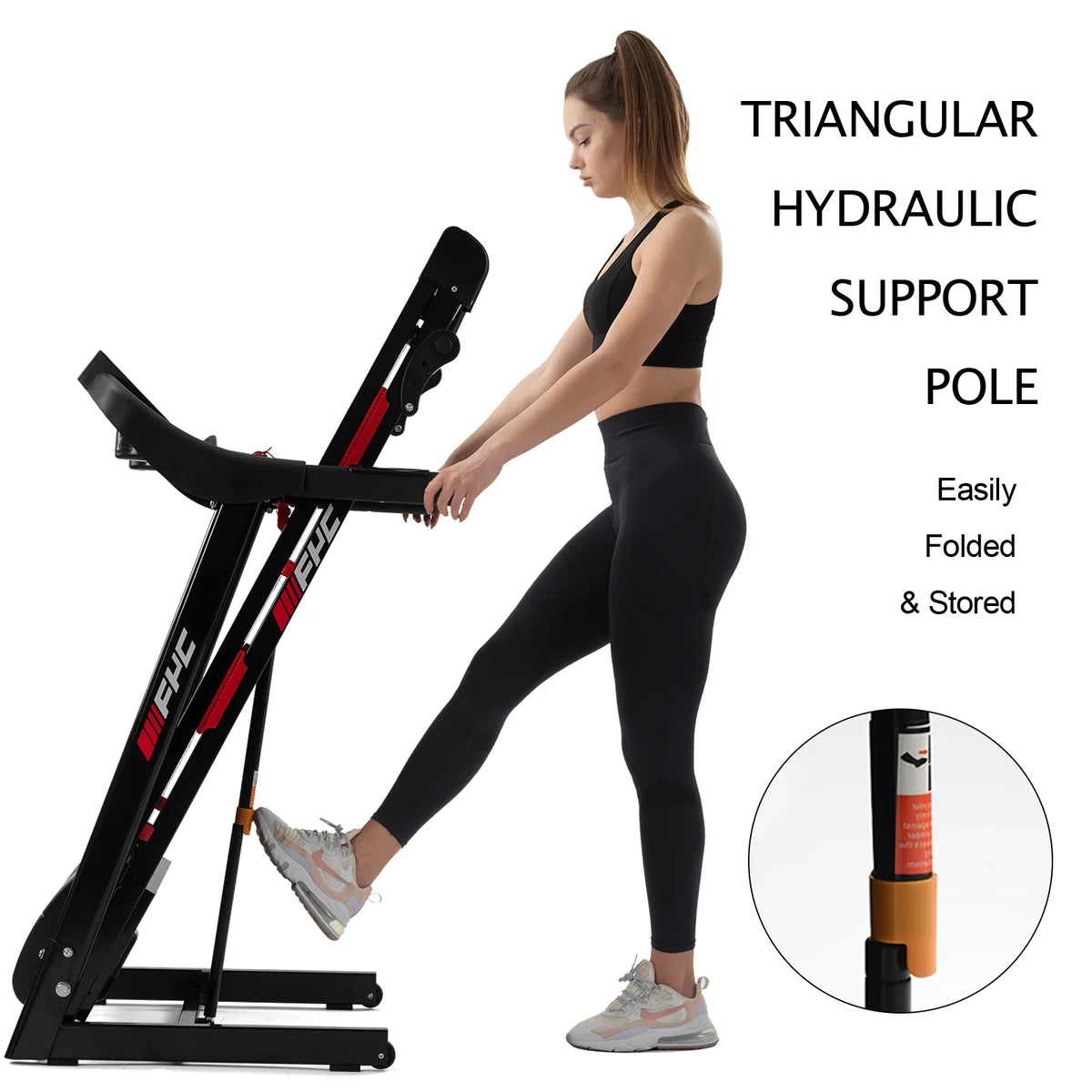 Incline/, Easily with - Speed 3.5HP Gym Capacity Home Electric LBS Exercise Max 330 Home Dcenta Foldable for Workout FYC Running Folding Weight Assembly, 16KM/H Treadmill Treadmill Machine