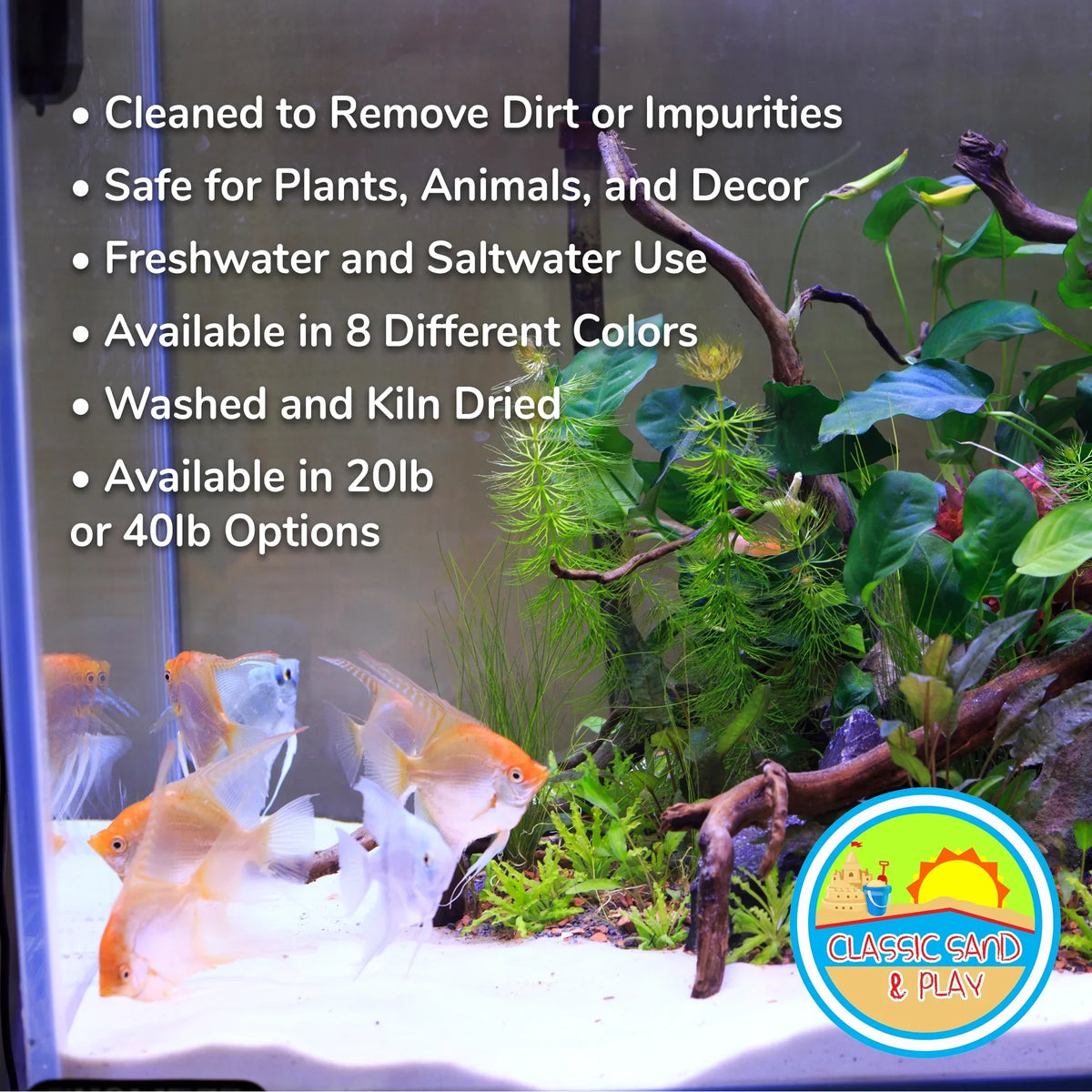 Aquarium & lb. 40 and Tanks, Freshwater for SAND Sand Yellow Natural CLASSIC PLAY Saltwater