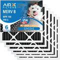 CLEAN Filters 12x12x1 AIR. MERV Carbon & MPR Comparable USA Air Filter Filter AIRX 5 700 Eliminator FILTERS 8 Premium Furnace WICKED HVAC AC Odor by 12x12x1 to Pack Made 6 FPR