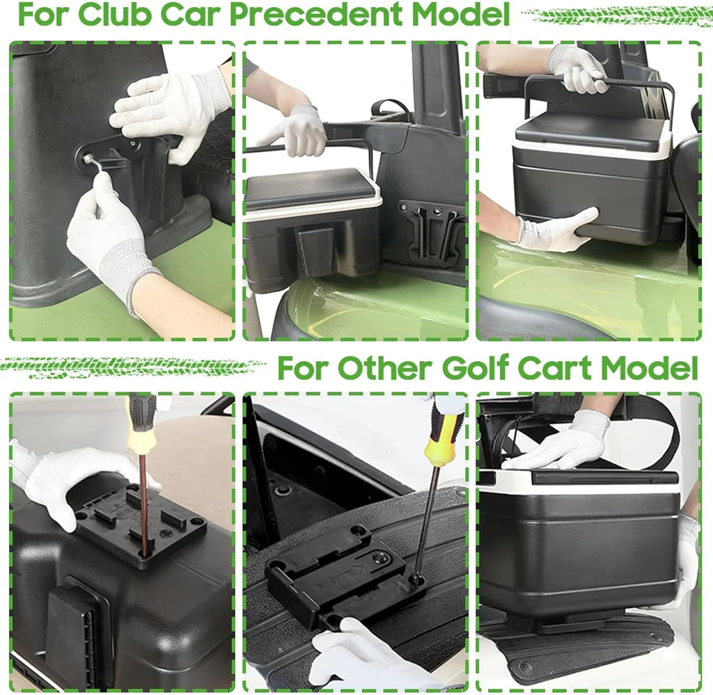 Bracket Cooler Cooling Universal for with Cart 48H Chest Yamaha, Portable Cart Golf Car Fits Caddy and Kit 102588101 10L0L Ice Golf Mounting EZGO,Club 103886801