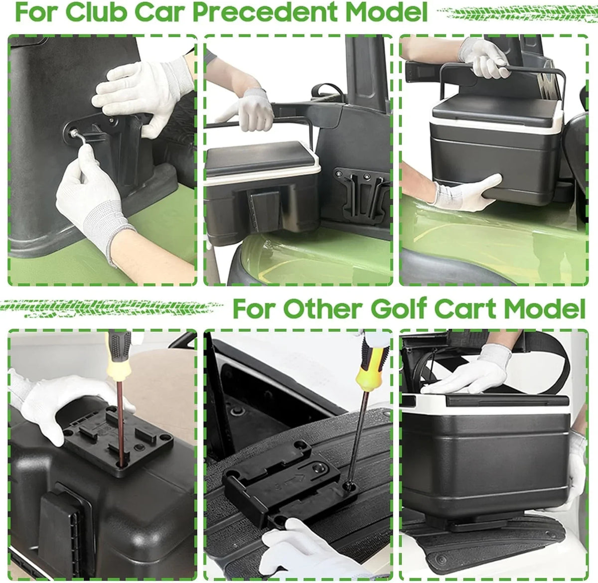 Bracket Cooler Cooling Universal for with Cart 48H Chest Yamaha, Portable Cart Golf Car Fits Caddy and Kit 102588101 10L0L Ice Golf Mounting EZGO,Club 103886801
