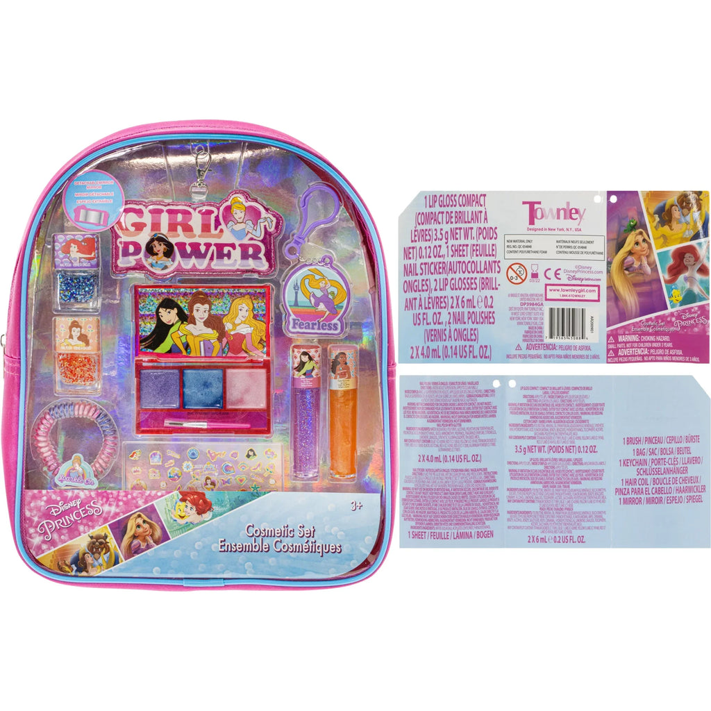 Backpack - Makeup Girls, Beauty Princess Set 3+ Townley Girl Disney Ages Cosmetic for