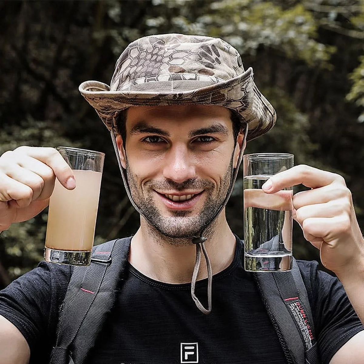 Technology Filter Portable Nano and uses with / Bacteria Purifies liquid liquid Drinking Removes Virus Pump, that