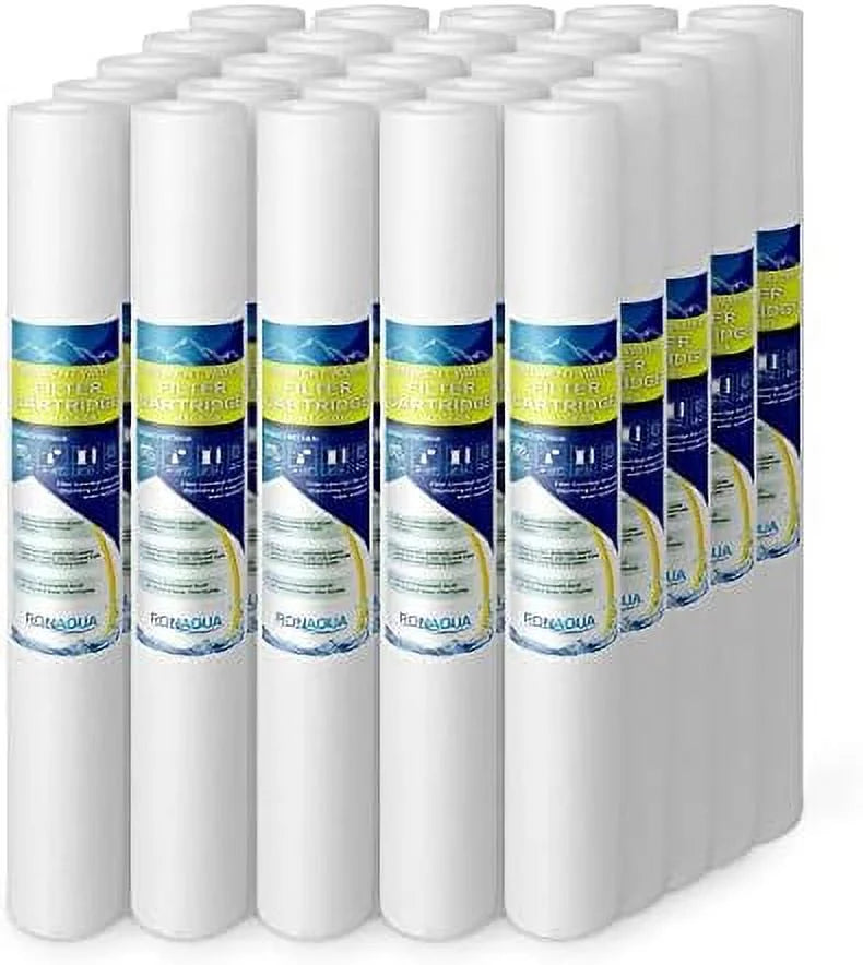 Pack 2.5” Layers -Blown 20” Compatible VX05-20 Sediment 20” Whole Polypropylene Filter Fits 25 2.5” With Micron House SDC-25-2005/4, X Filtration FPMB520, FPMB5-20, Four 10 X Standard Of Housings.
