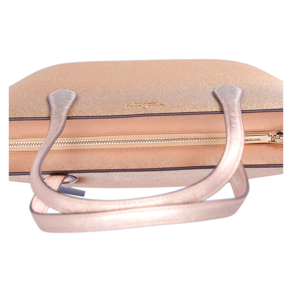Kate Tote Holiday Top Wallet Bag Gold Spade + Glitter Glimmer Large Zip Shoulder