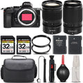 50-250mm + Lens + - Backup + S UV 24-70mm Version International Storage 64GB Nikon Mirrorless Battery Lens Kit Filter Cleaning Case f/4.5-6.3 VR + Z5 with f/4 + +