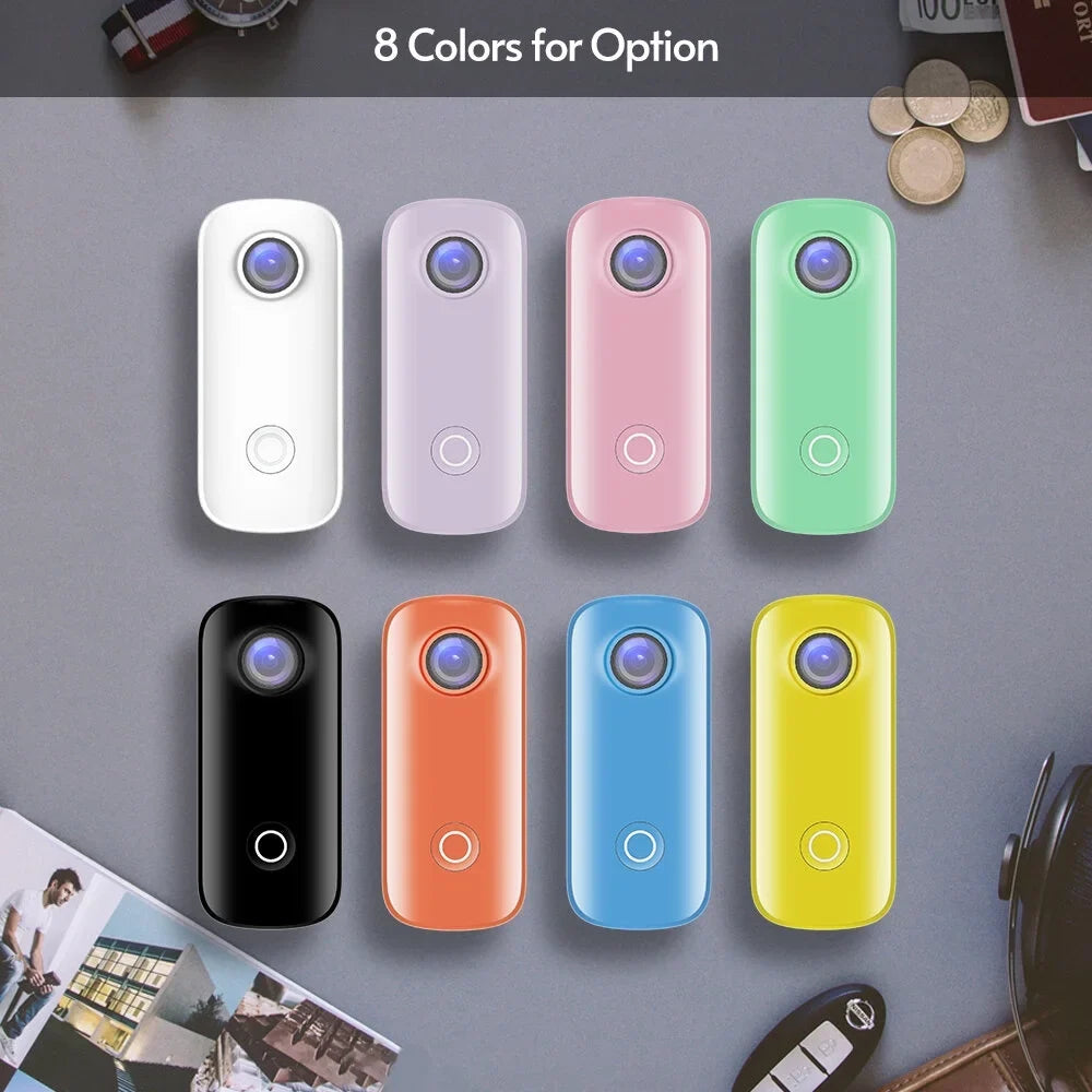 Lanyard SJCAM Case Back with APP C100 Digital Mini Sharing Camera Body Video WiFi 1080P/30fps Magnetic 30M Camera Battery Clip Action Connection Waterproof Waterproof Built-in