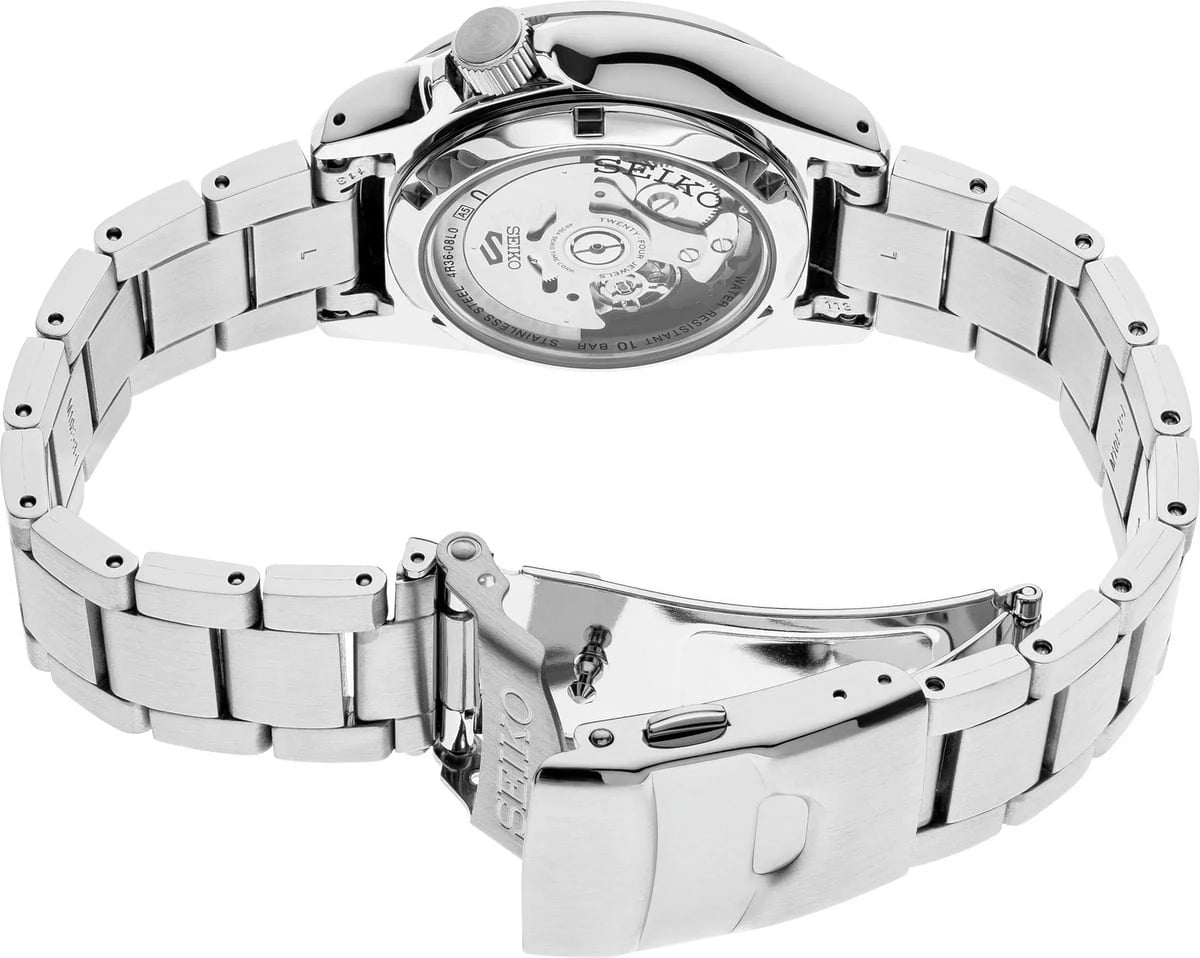 Automatic SRPE53 Dial Steel Stainless Day/Date Blue Seiko 5 Watch Mens