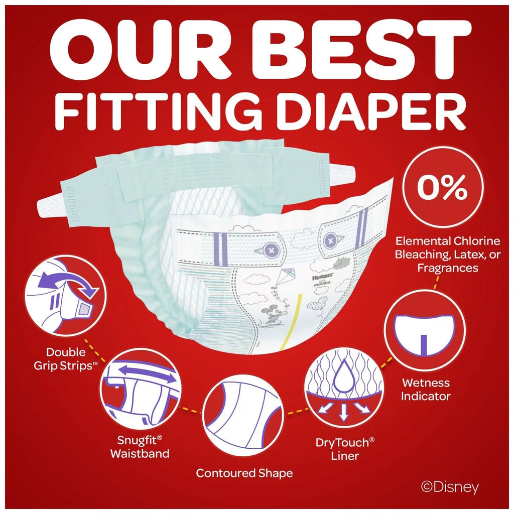 dimension Little Baby Ct, 104 Giant Diapers, Pack Movers Huggies 4,