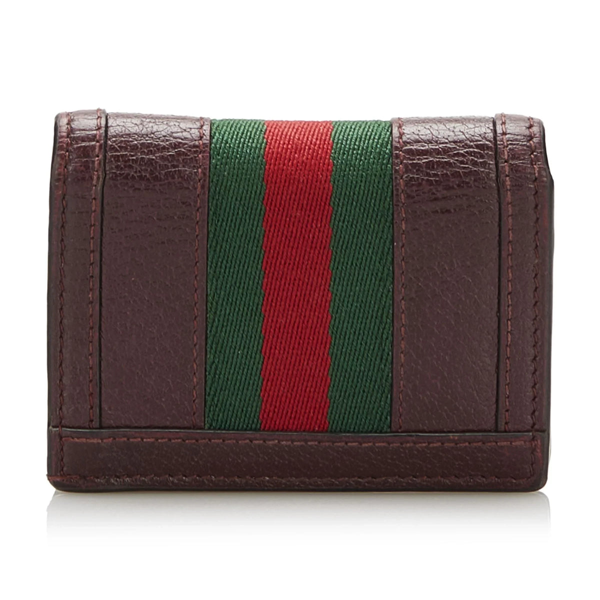 Leather Authenticated Wallets Pre-Owned Ophidia Small (Good) Unisex Red Calf
