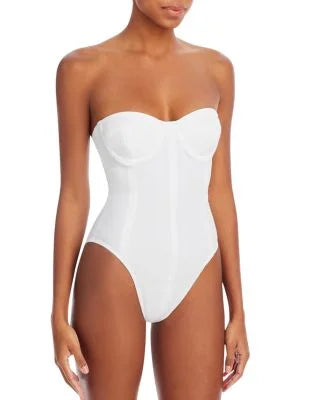 Swimsuit Piece Corset Women's Kamali White) One (S, Norma Mio