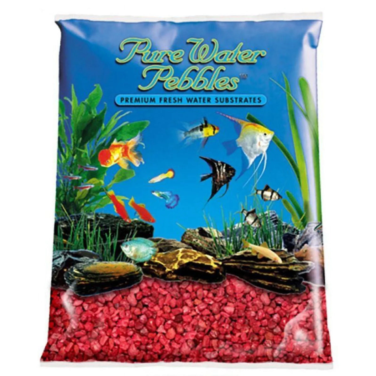 Pebbles Currant Pure 25 Aquarium - Gravel liquid Grain) (3.1-6.3 Red mm lbs