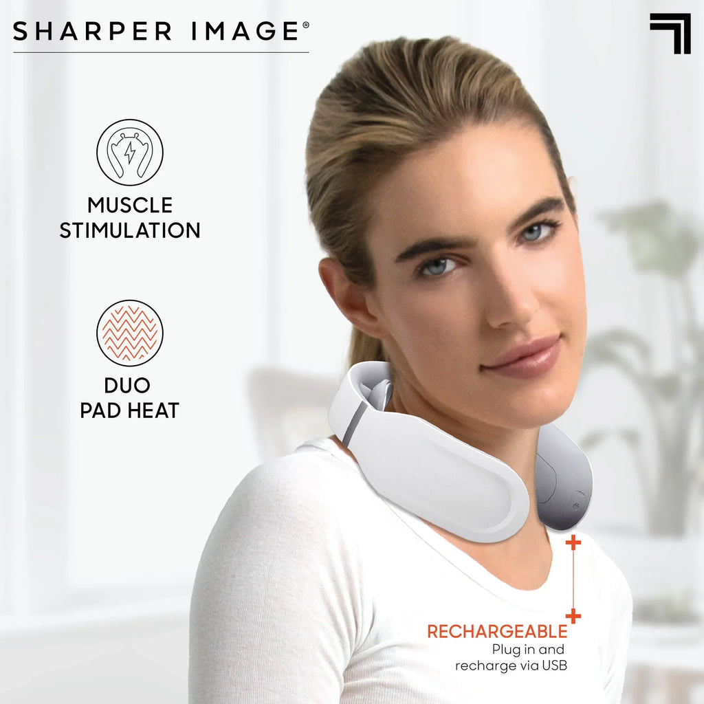 Heat & Battery Life 3 & Intensity Image® Massage Neck Soothing Therapy Hour 4 Muscle Pain 15 USB With Levels, Stimulator Remote, with Tens Rechargeable, Relief Modes Wireless Sharper