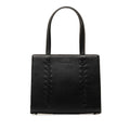 Calf Authenticated (Good) Saint Unisex Laurent HandleBag Top Pre-Owned Black Yves Leather Handbag
