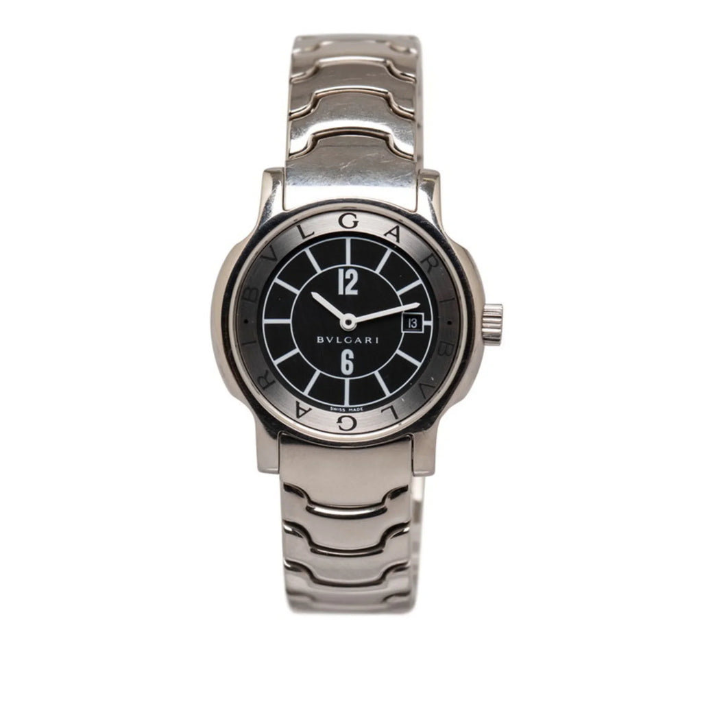 Watch Solo ST29S Quartz Tempo (Good) Bvlgari Stainless BVLGARI Pre-Owned Dial Steel Ladies Black