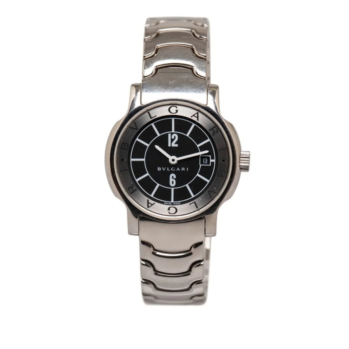 Watch Solo ST29S Quartz Tempo (Good) Bvlgari Stainless BVLGARI Pre-Owned Dial Steel Ladies Black