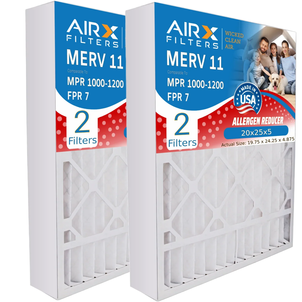 7 11 MPR CLEAN MPR FILTERS AIR. 1200 Filter Premium 11 20x25x5 Field USA 20x25x5 Comparable Air 1000, Made to Compatible & WICKED with Controls AIRX Furnace MERV # MERV Filter 46568600 FPR by