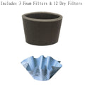 Filter Foam Paper 3 Disc Filter- Disc 901-07-62 + 12 Shop-Vac Paper