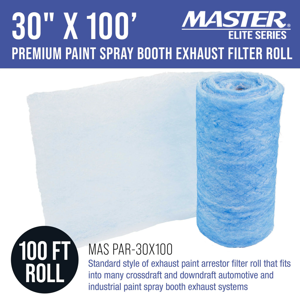 '- Roll, Paint Captures Paint Exhaust Master 100' Particles Premium Booth Fiberglass Gram Traps Filter Refinish Heavy-Duty x Spray Booths Elite 30" Paint Autobody Overspray in Auto - Arrestor 18