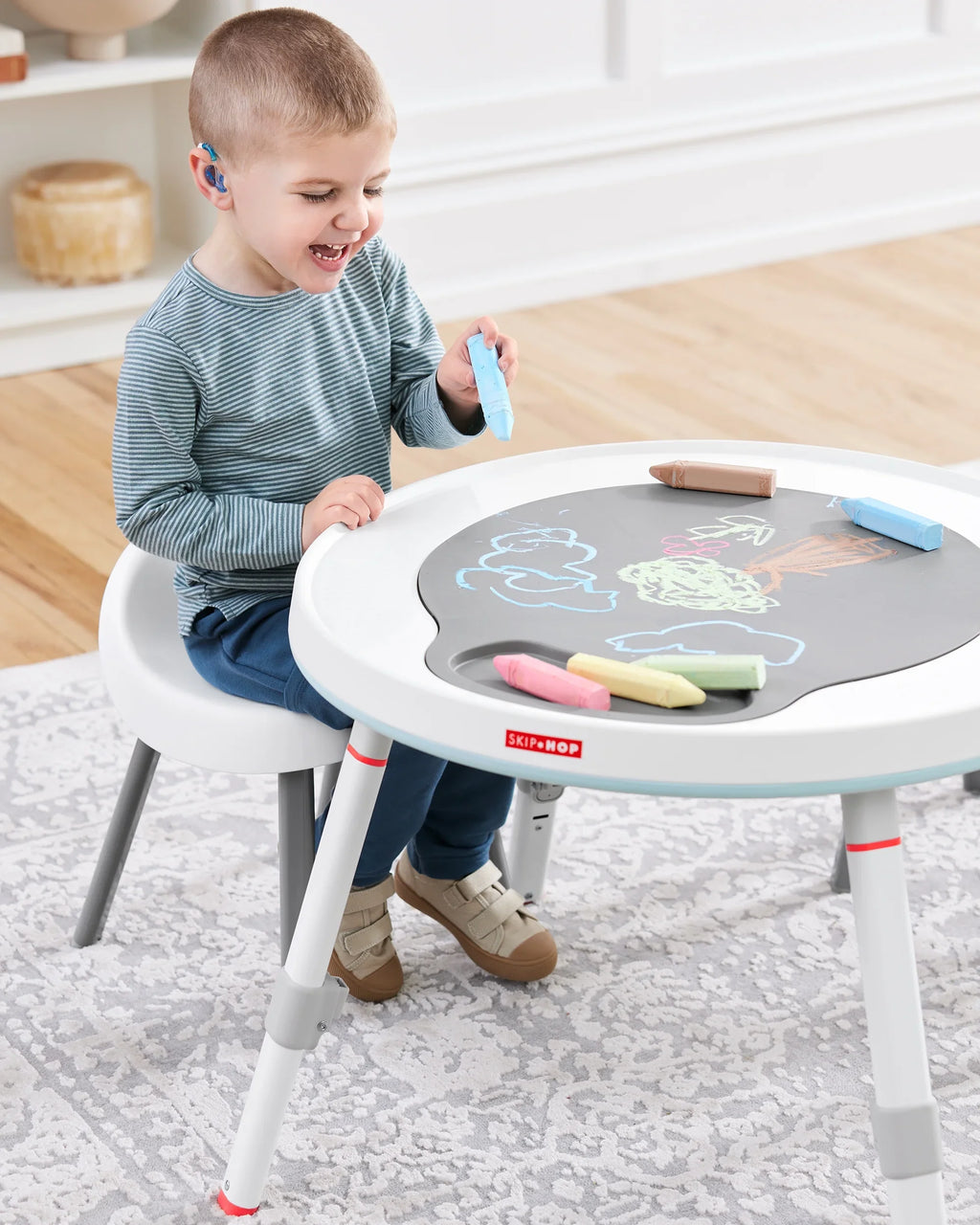 Silver Hop Play Functionality, Lining with 4mo+, 3-Stage Baby Activity Center: Cloud Center Grow-with-Me Skip Interactive