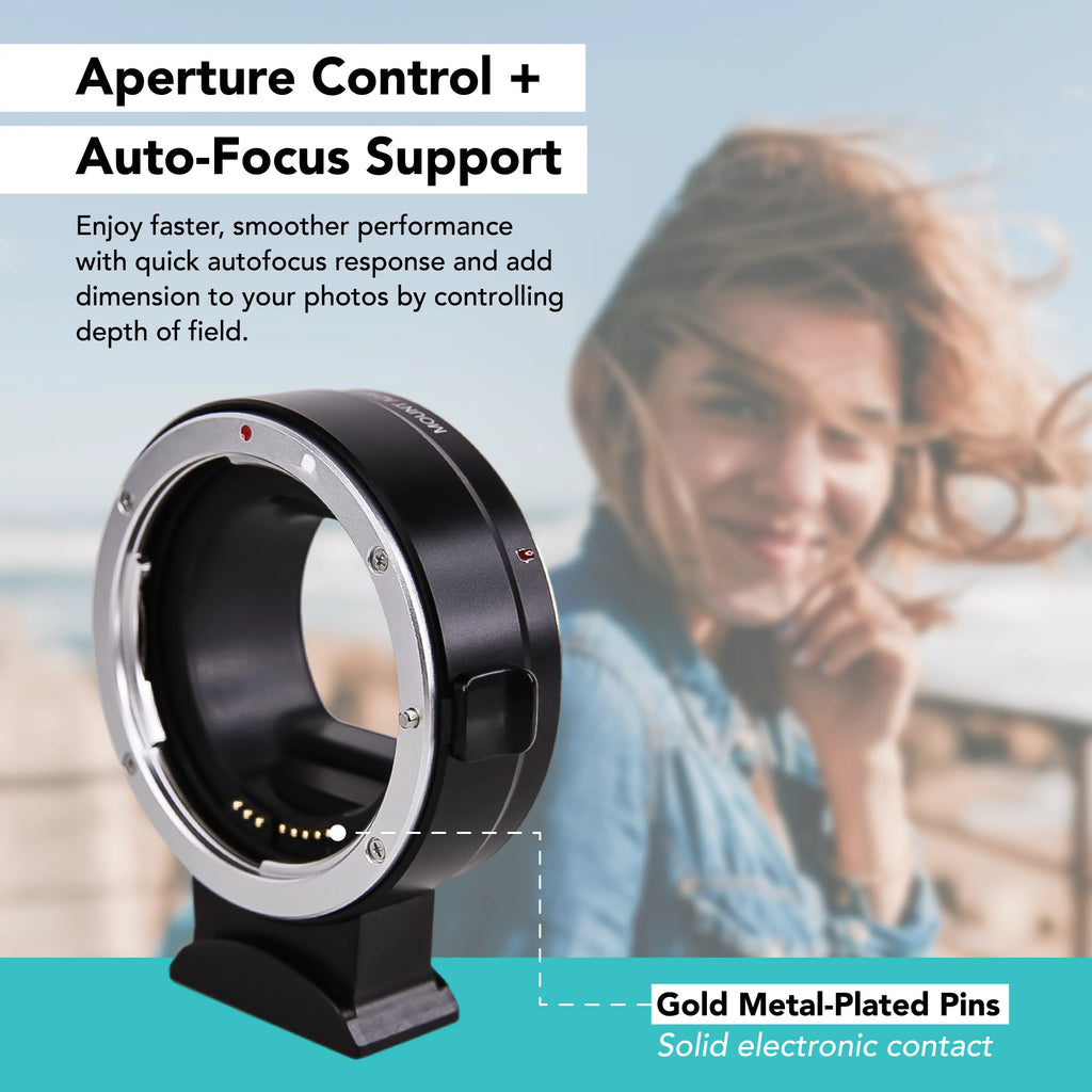 Red Cinema EF-EOS EOS RP Digital Compatible Mount Canon and Converter Lens Lens, EF Foto&Tech R5 R Adapter, Body Digital Auto-Focus R Mount Mount with EF-S Camera R6 Mirrorless
