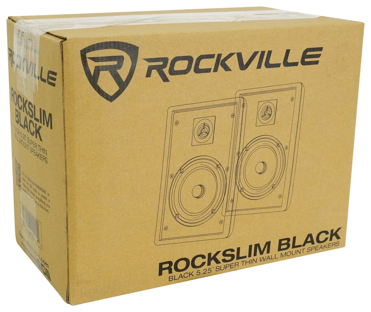 Wall Audio Rockville Kit 4-Room Home Speakers Receiver+(8) RPA40BT Black Slim